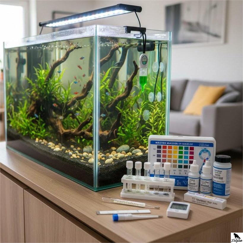 Merače, teplomery a testery v akváriu