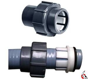 Spojnica za sivo crijevo 50 mm s prirubnicom za PVC priključak