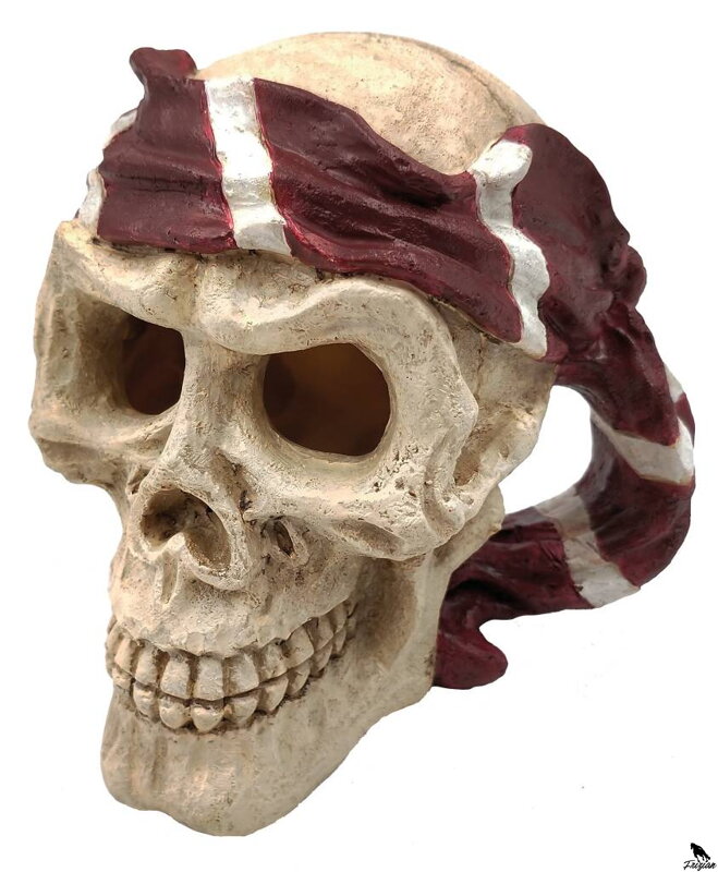  Skull Red pirate 15x13x14cm