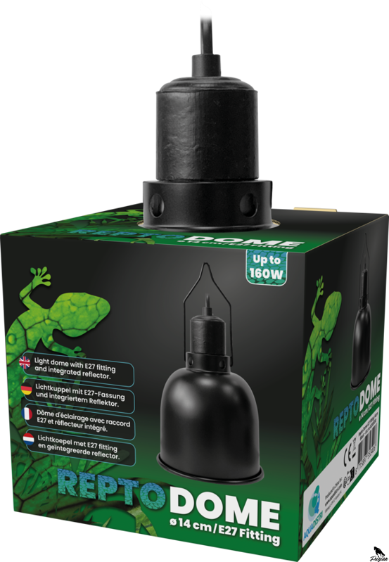 REPTO DOME E27 FITTING 14CM ZWART